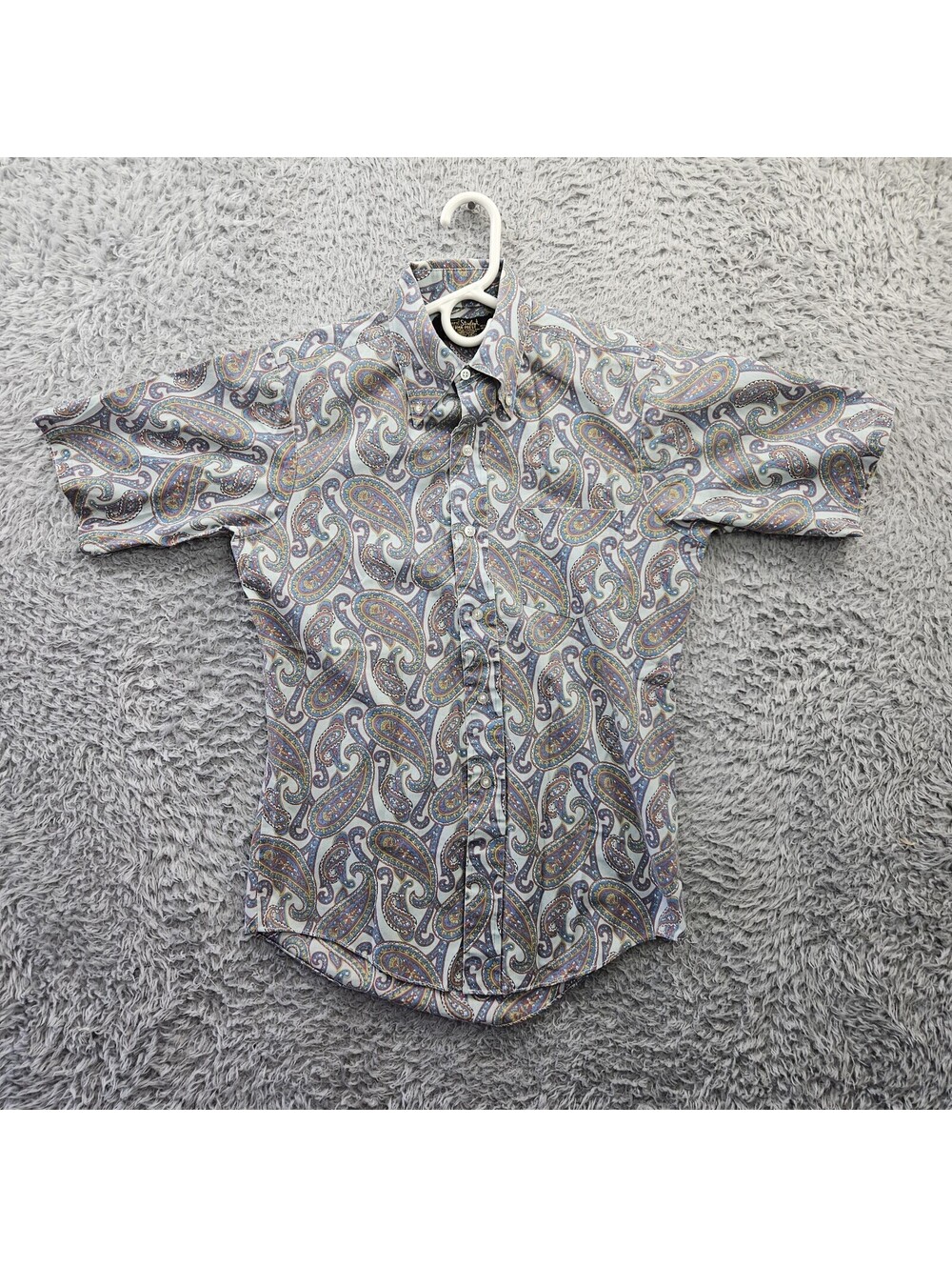 Vintage 60's Sears Student Paisley Shirt 20 (Fits like Small / Medium) 19" Chest